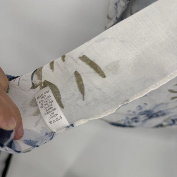 Unbranded Floral Lightweight Blue Kimono Shawl Top OSFM Boho - Picture 4 of 12